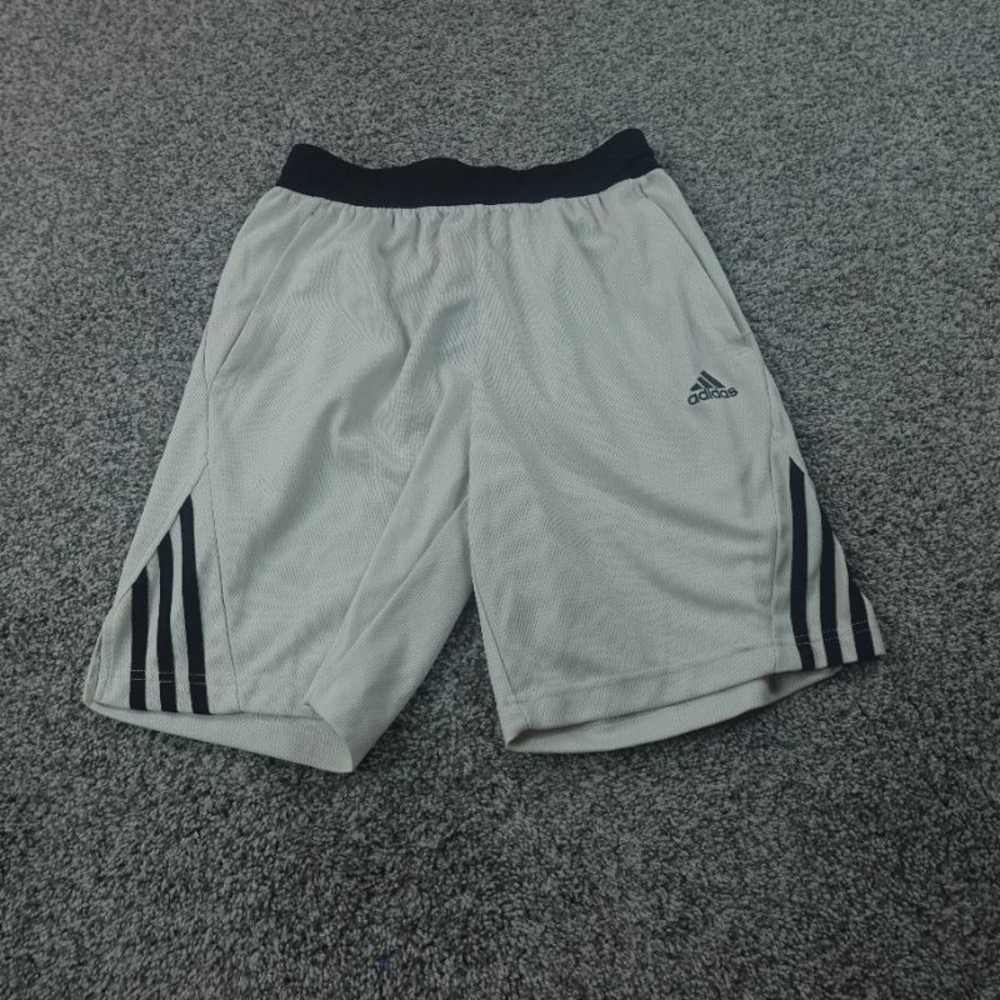 New Adidas Shorts Mens S White Mesh Running Basketball‎ Performance Gym Workout